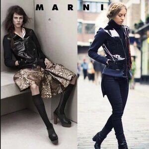Marni x H&M Patent Leather Bomber Jacket Size Small NWT Size 6